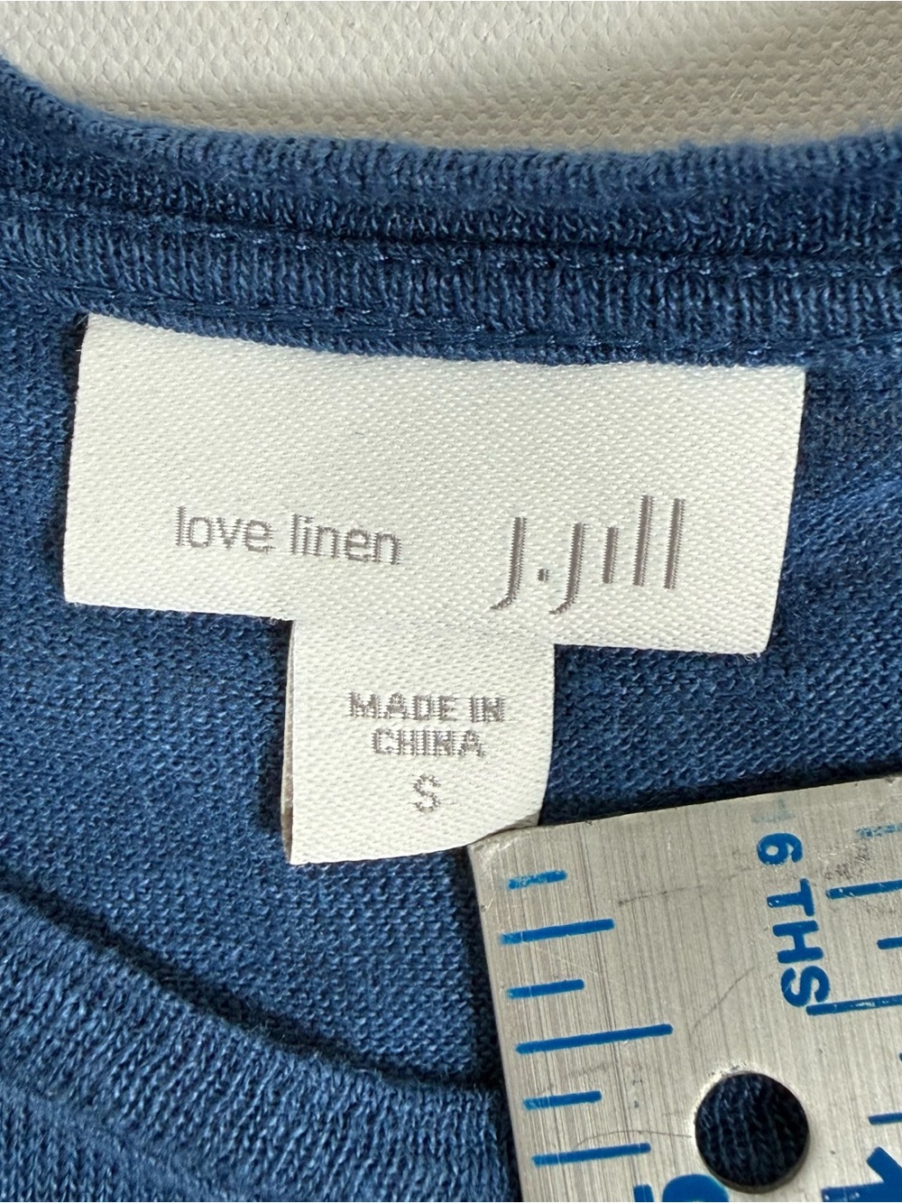 Jill Love Linen Sleeveless Tank Top Twist Front Blue Shirt Size Small - Picture 3 of 8